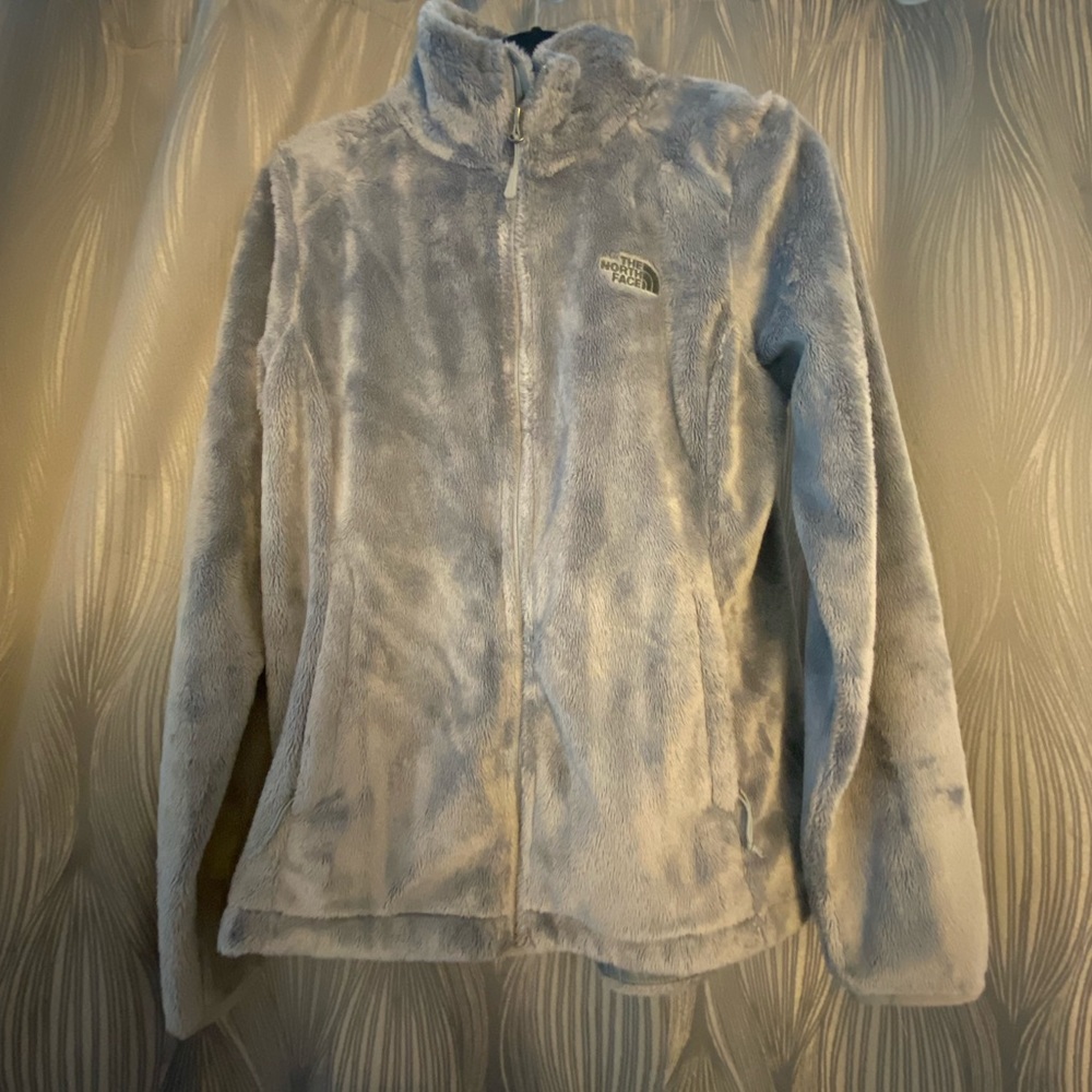 Worn Grey Osito North Face jacket
